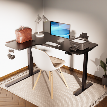 Intellidesk Curve L-Shaped Height Adjustable Standing Desk