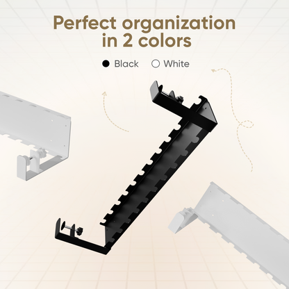 Clamp-on Under Desk Cable Tray for Wire Management 190x134x600mm
