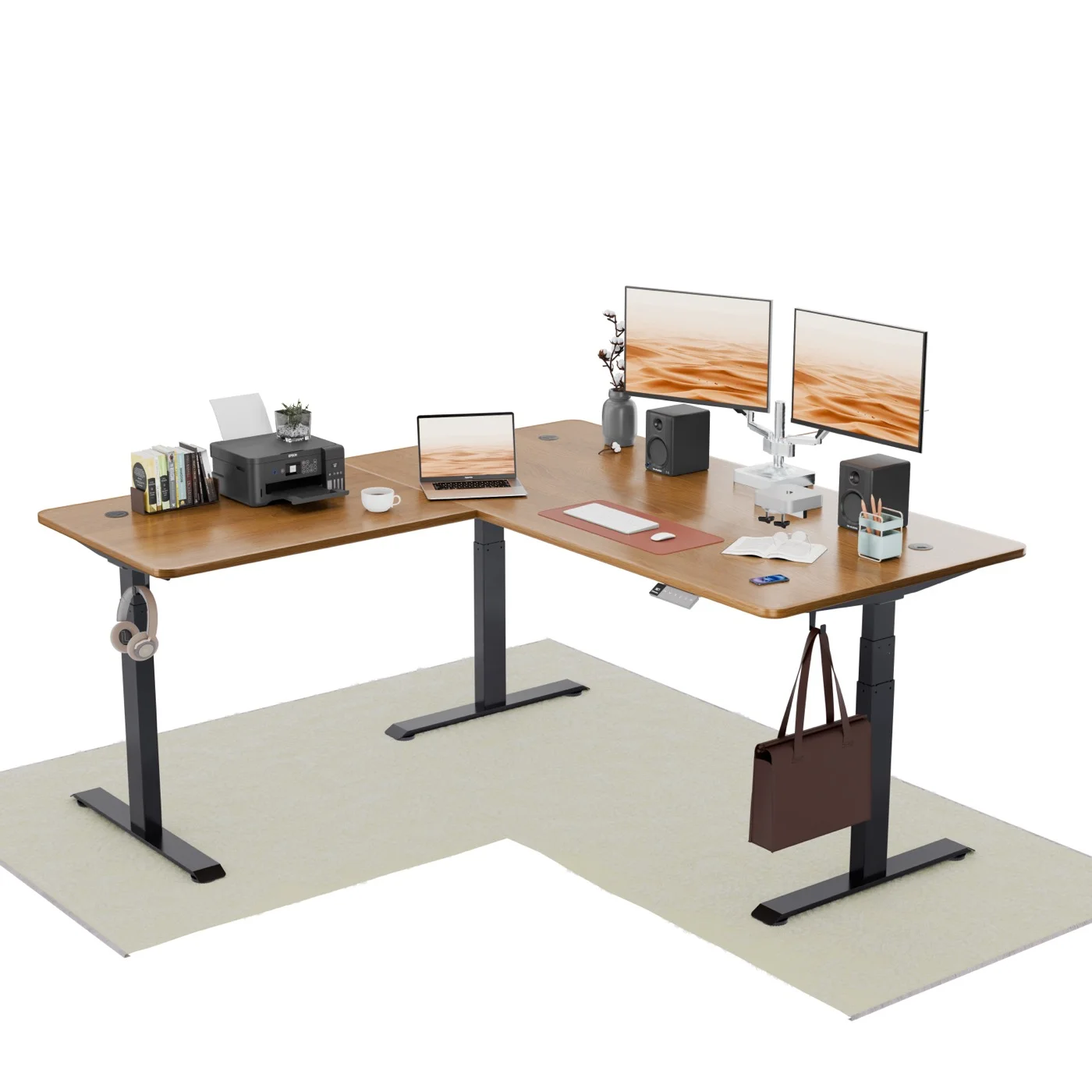 Intellidesk Studio L-Shape Height Adjustable Standing Desk